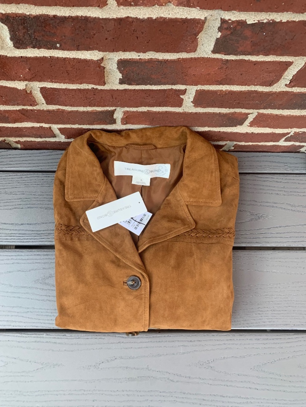 Treasure & Bond Western Fringe Suede Leather Jacket